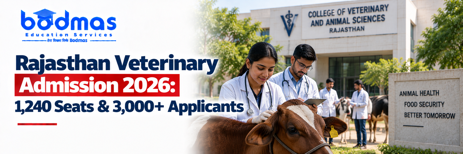 Rajasthan Veterinary Admission 2026: 1,240 Seats, 3,000+ Applicants & Counselling
